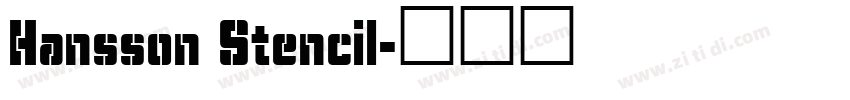 Hansson Stencil字体转换